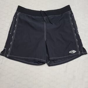 Mormaii Mens Board Shorts Size 36 Black Mesh Lined Swim Trunks Y2K Surf